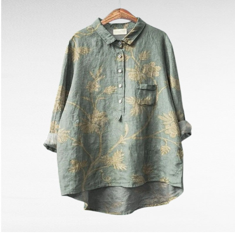 Claire | Elegant Summer Linen Blouse