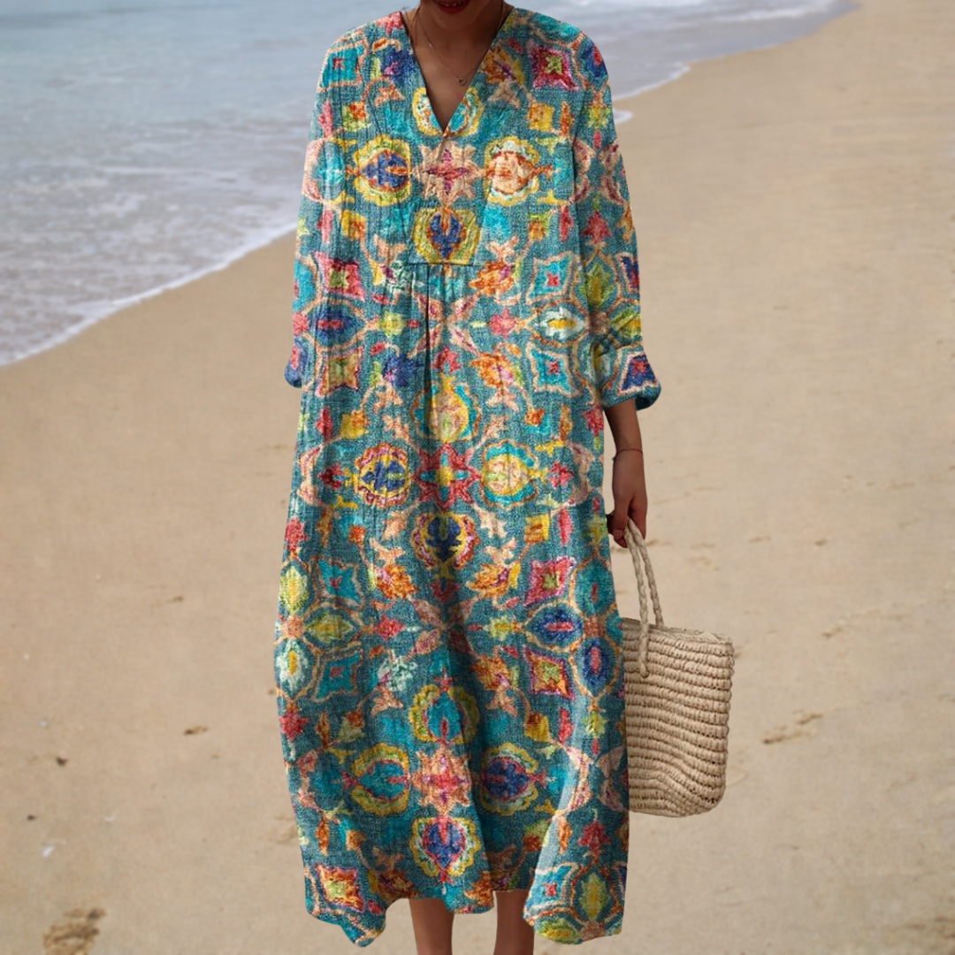 Sophie | Robe Longue Motifs Bohèmes