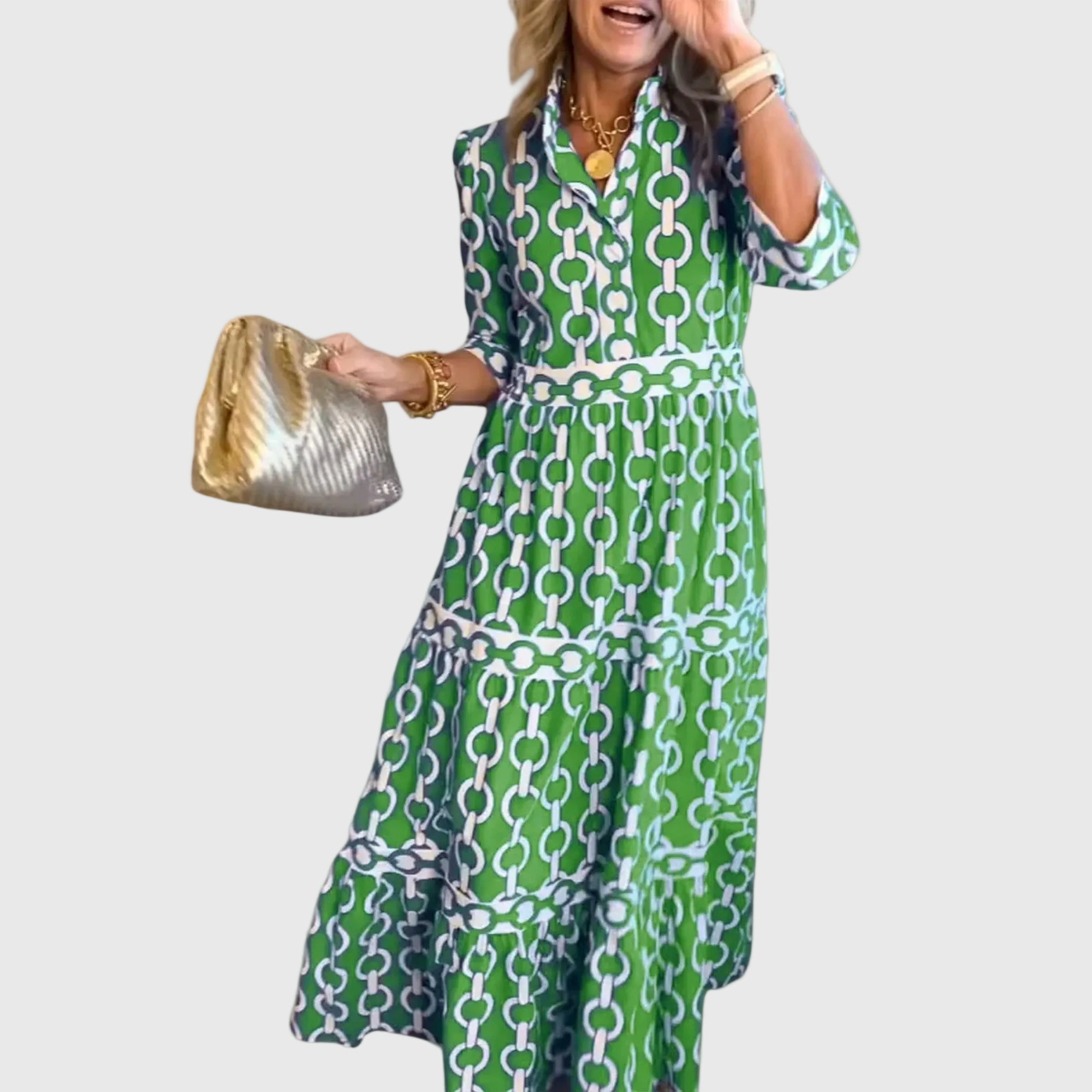 Juliette | Elegant Chain Midi Dress
