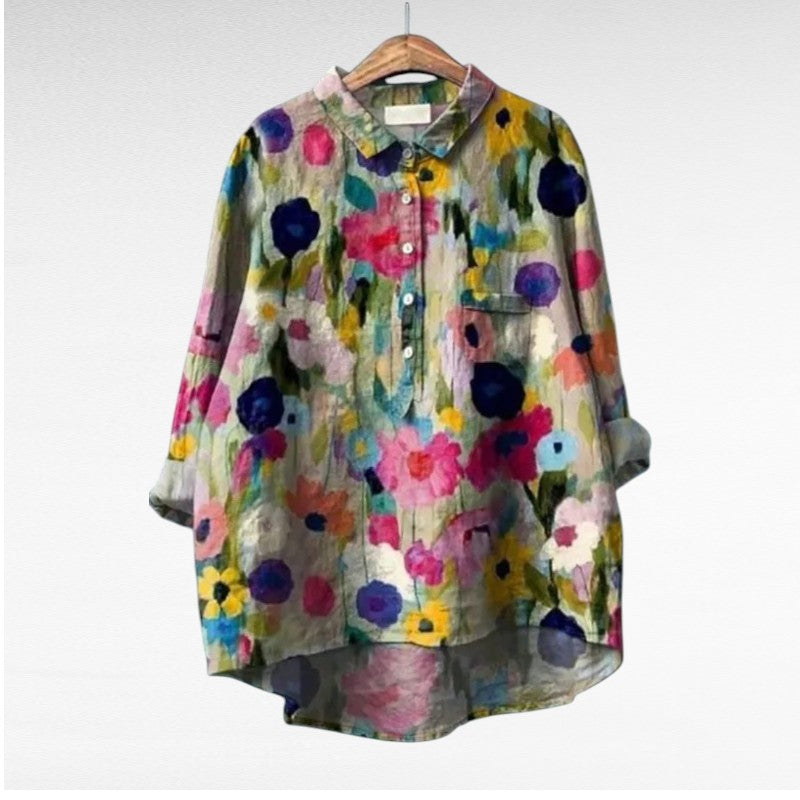 Claire | Elegant Summer Linen Blouse