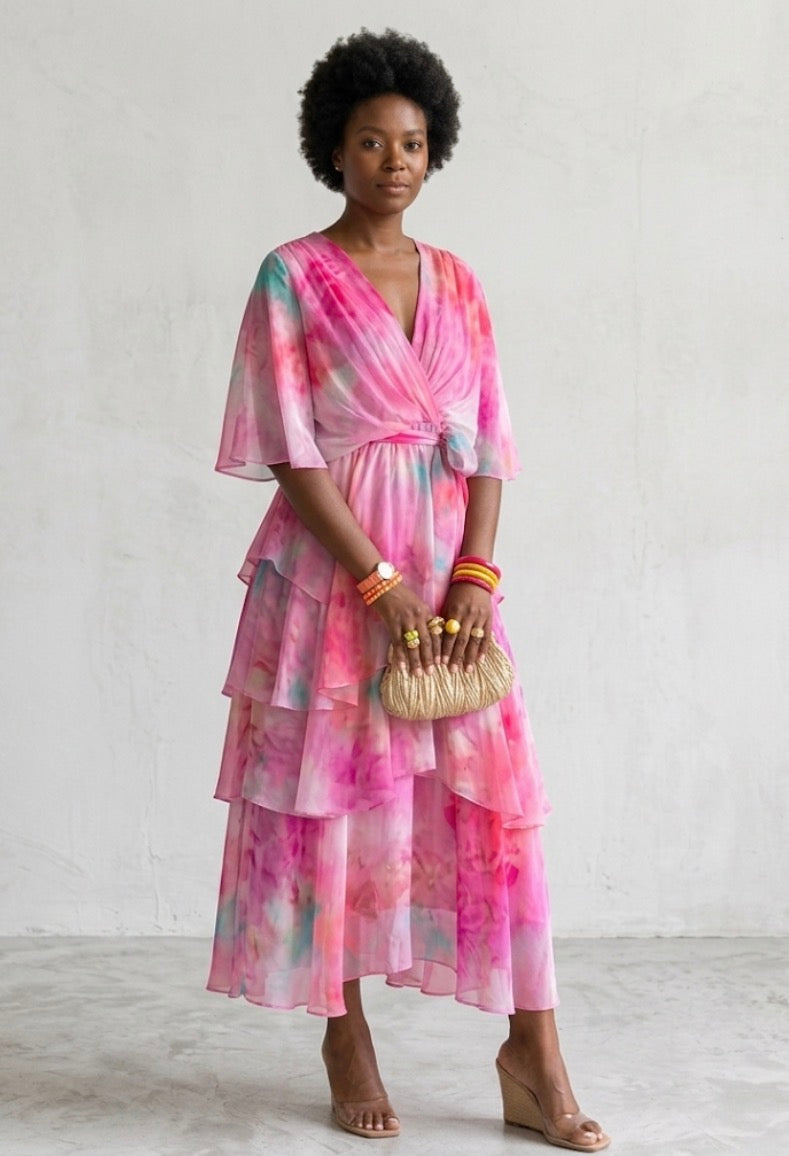 Stella & Grace™ |Layered Floral Sun Dress