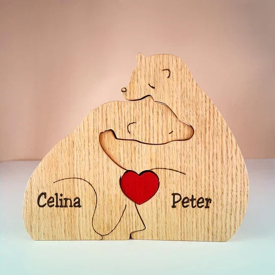 Cubunity – Personalized Wooden Bears Family Puzzle