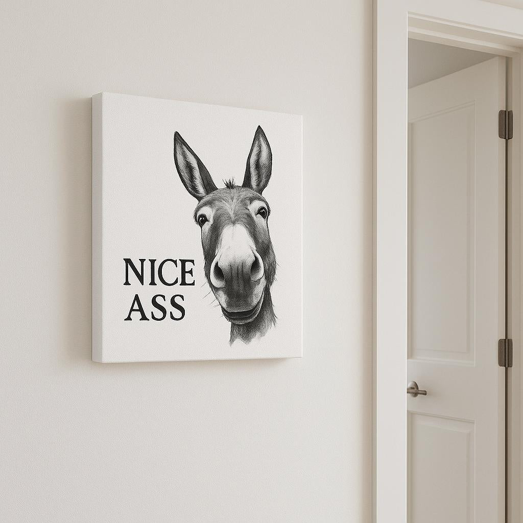 Gigglery - Funny Donkey Bathroom Wall Art