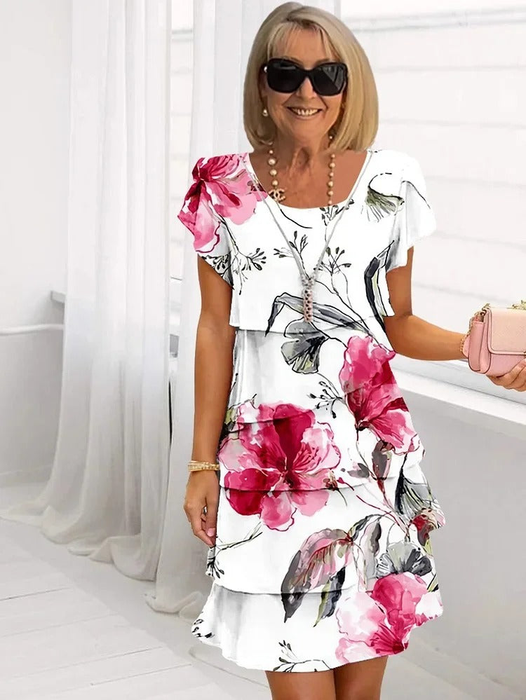 Jasara - Boho Floral Cascade Maxi Dress