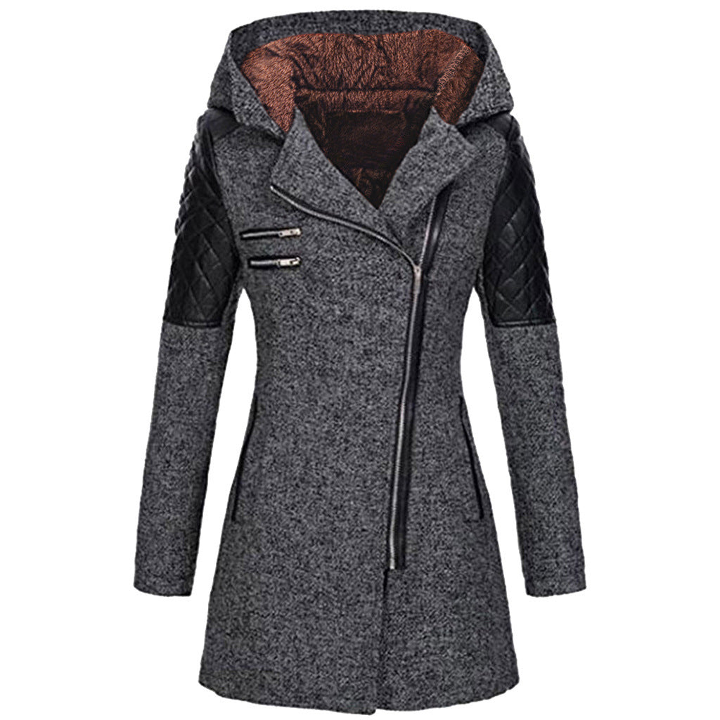 Zoë™ – Stylish Slant-Zip Winter Jacket