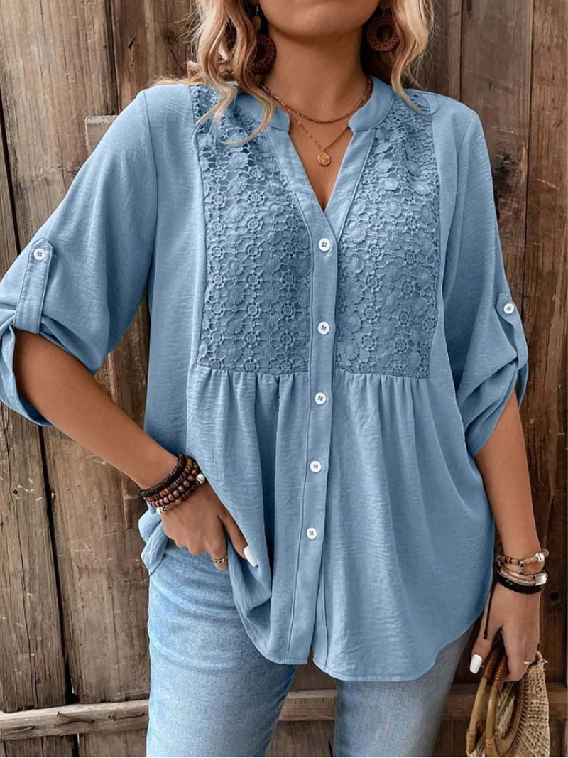 Noor™ |  Blouse with V-Neck and Buttons