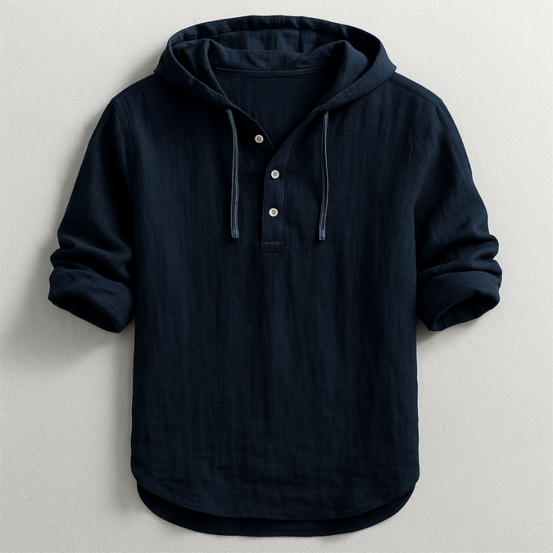 Lorenzo™ | Refinded Linen Hooded Shirt