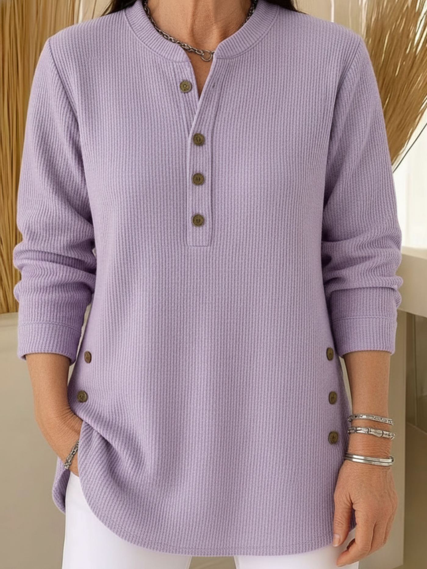 Amelie™ | Stylish Casual Henley Top