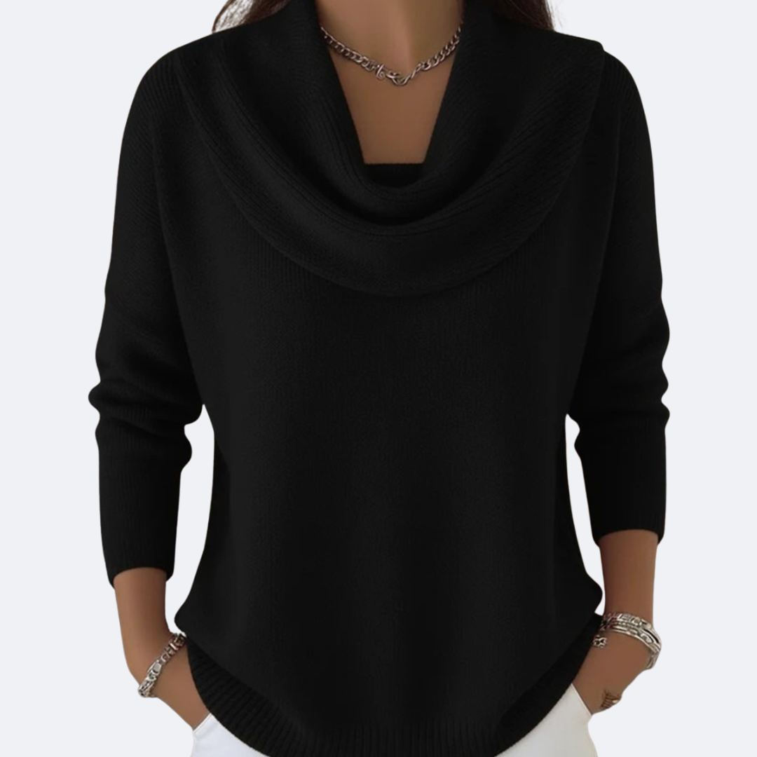 GIULIA - Cozy Ruffle Collar Sweater