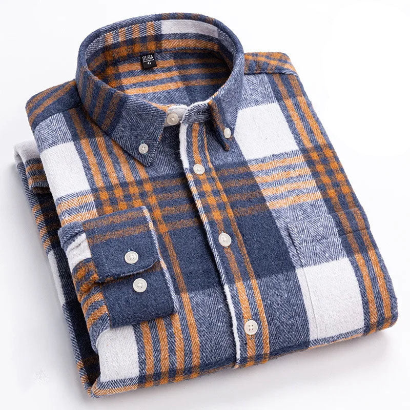 Hansamu - Elegant Long Sleeve Shirt With Button