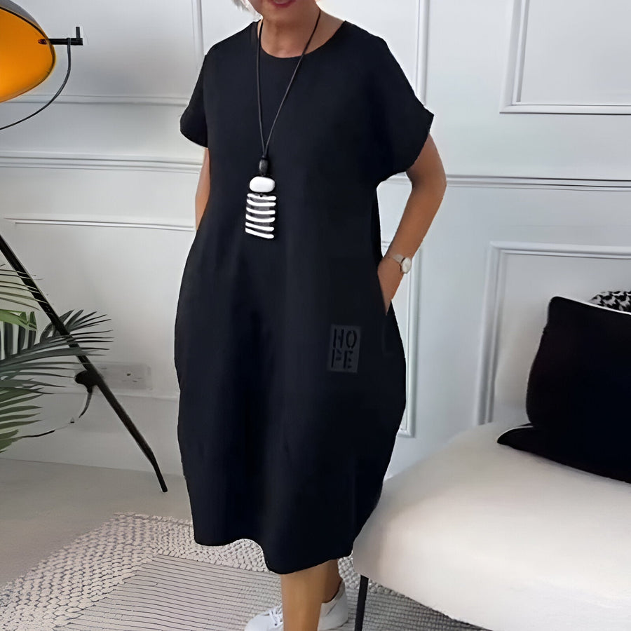 Bessie – Comfy Midi Shirt Dress