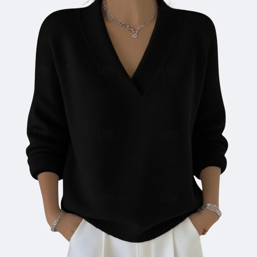 MILENA - Soft Knit with V-Neck