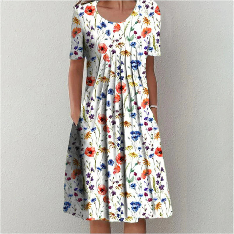Sarah | Casual Midi Dress with Pockets