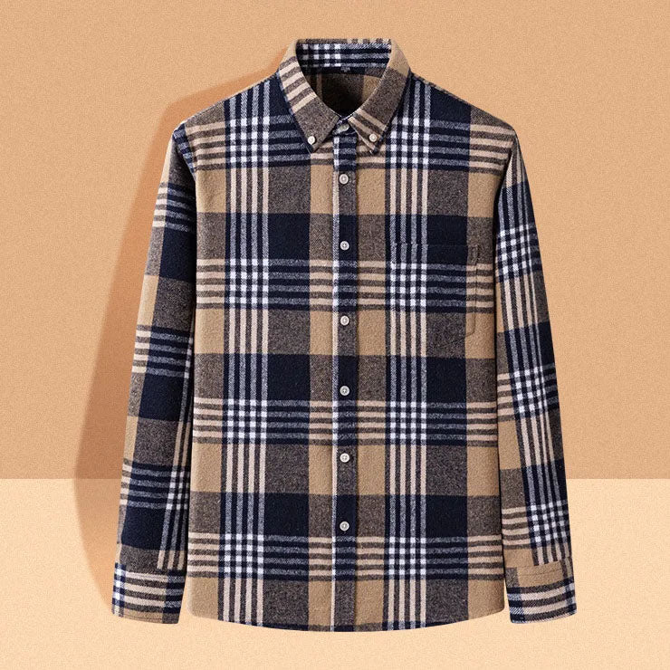 Hansamu - Elegant Long Sleeve Shirt With Button