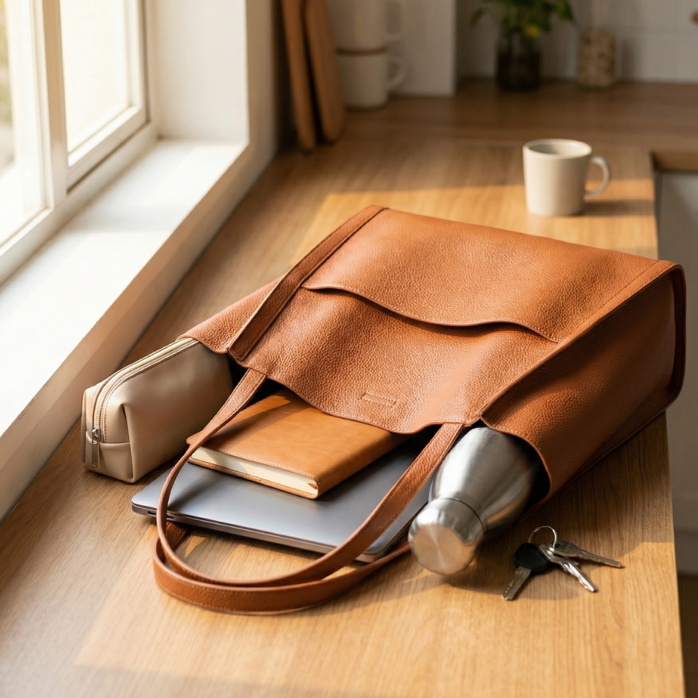 Caressa - Soft Leather Multi Pocket Shoulder Bag