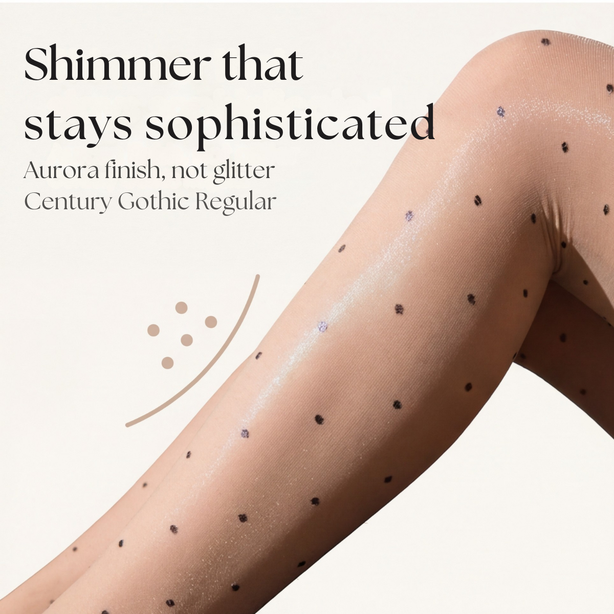 Aurelia - Women's bow cutout shimmer polka dot tights