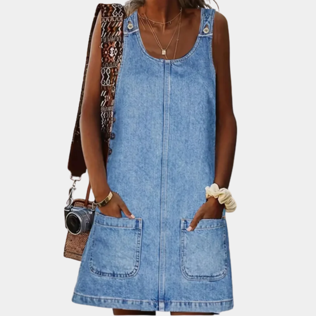 Emma Relaxed Denim-Look Dress