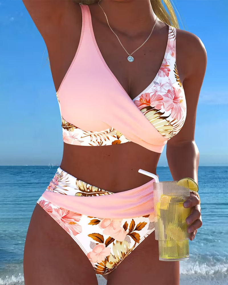 Jolina - Floral Wrap Bikini Set