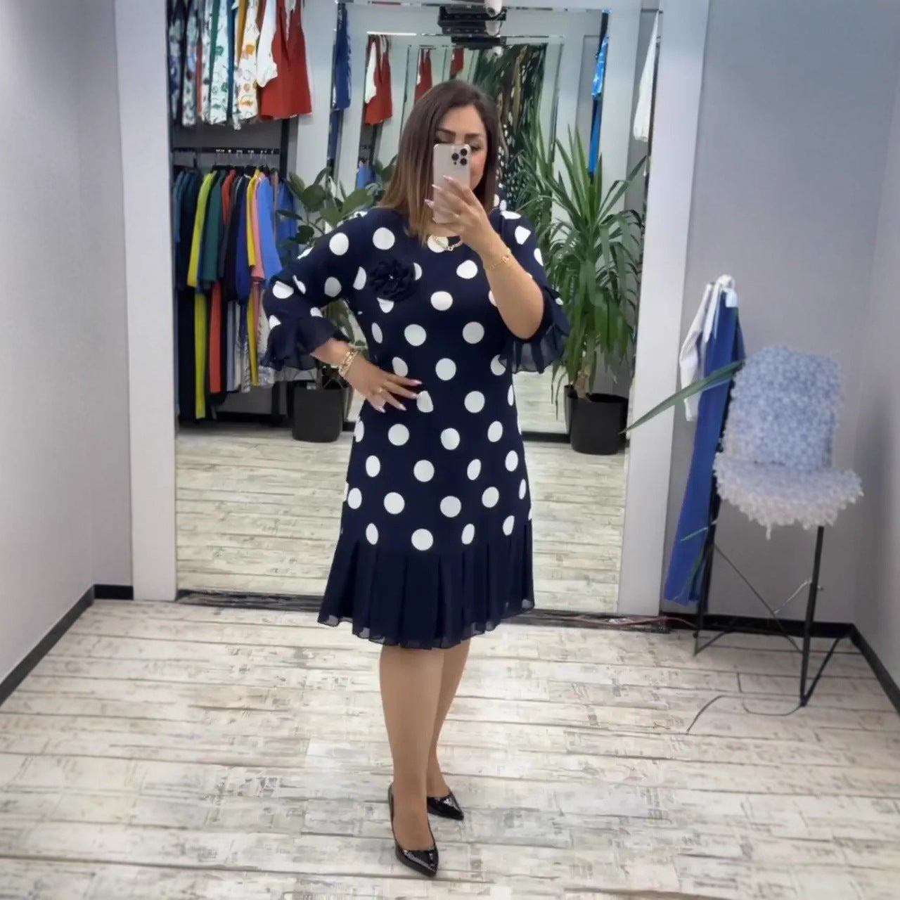 Pamela™ Elegant Pleated Dress