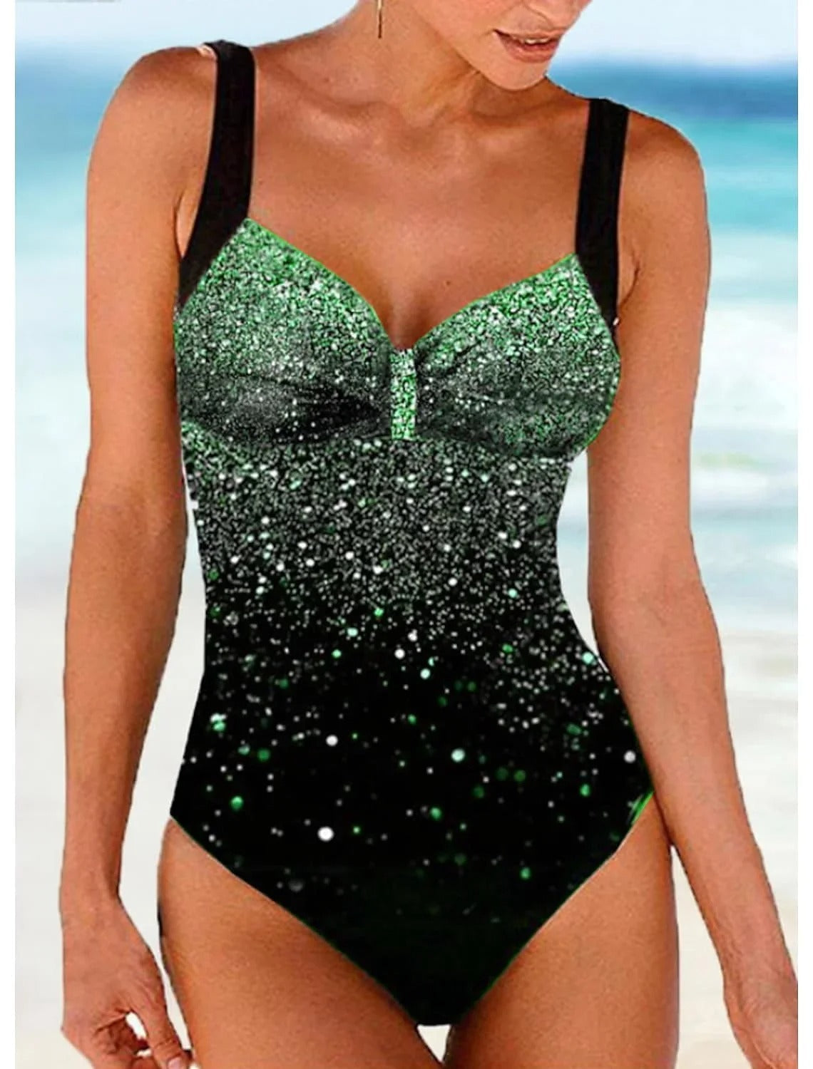 LolaBeach - Sequin Printed Swimsuit