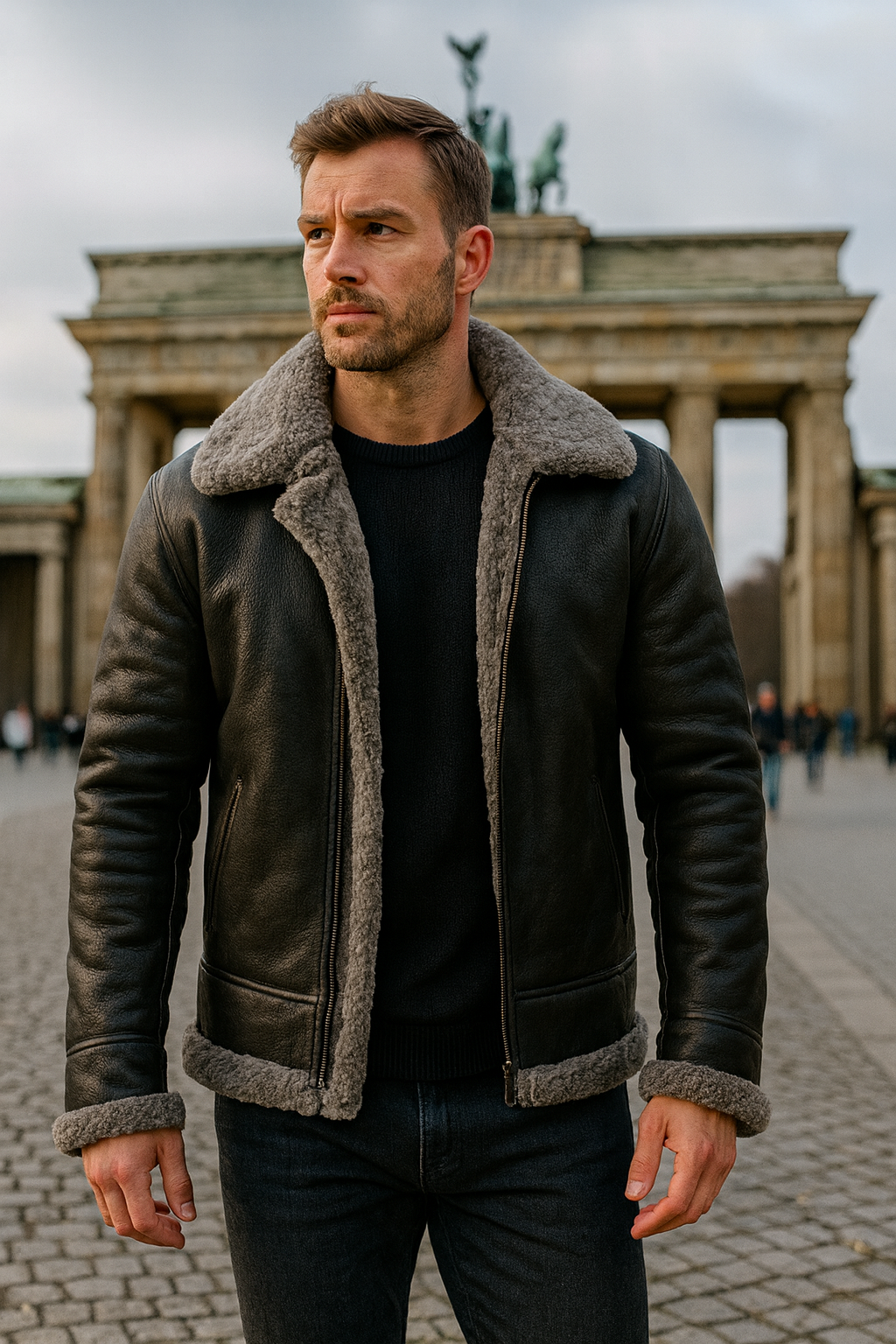 Daario - Long Sleeve Aviator Jacket