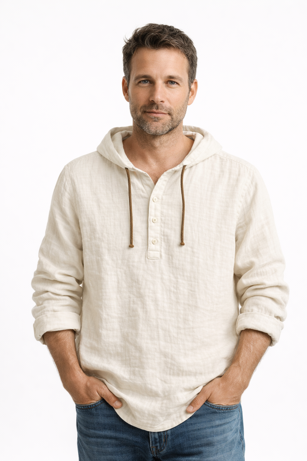 Mountain™ | Casual Linen Hooded Shirt