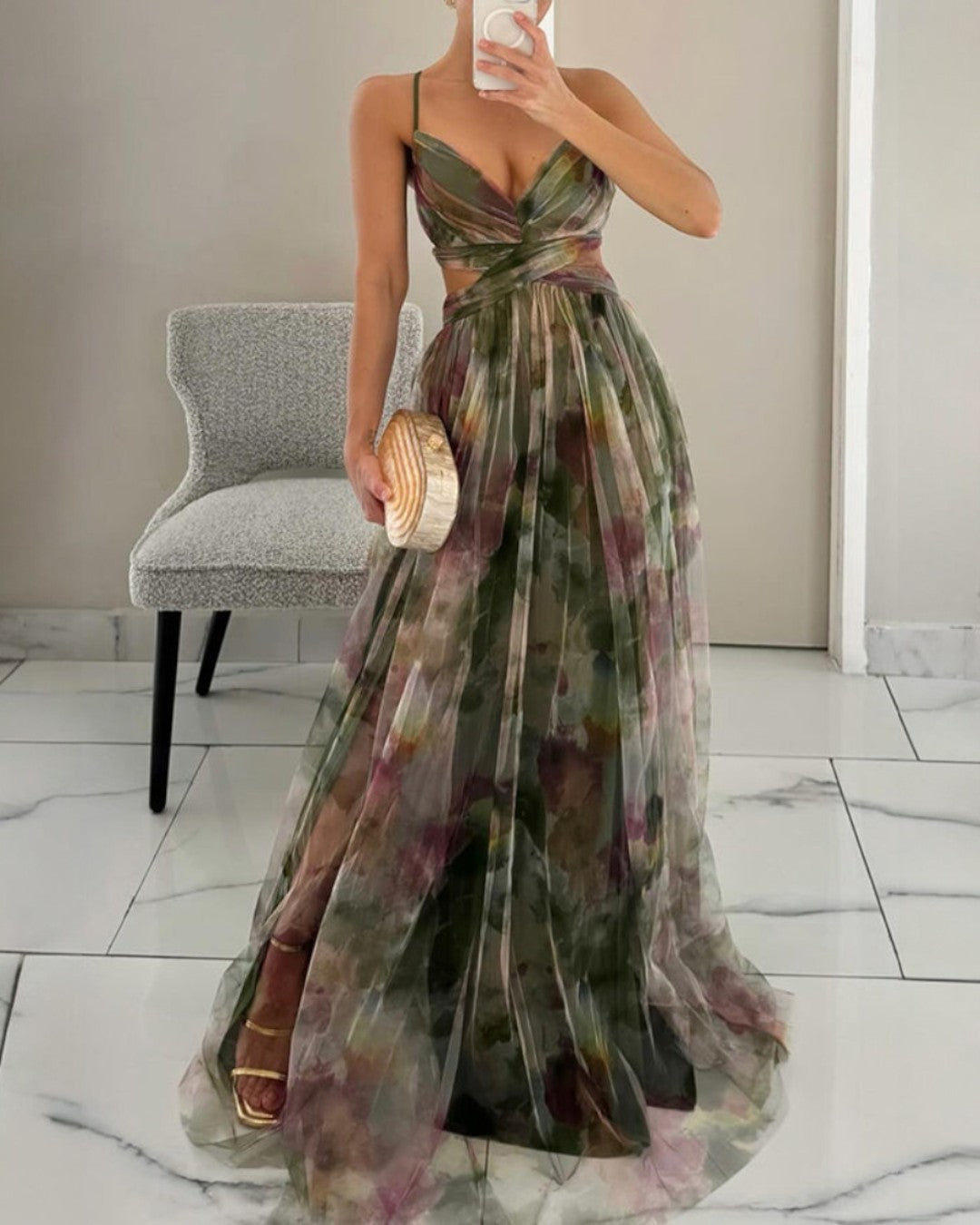 Giselle - Long Dress with Floral Print