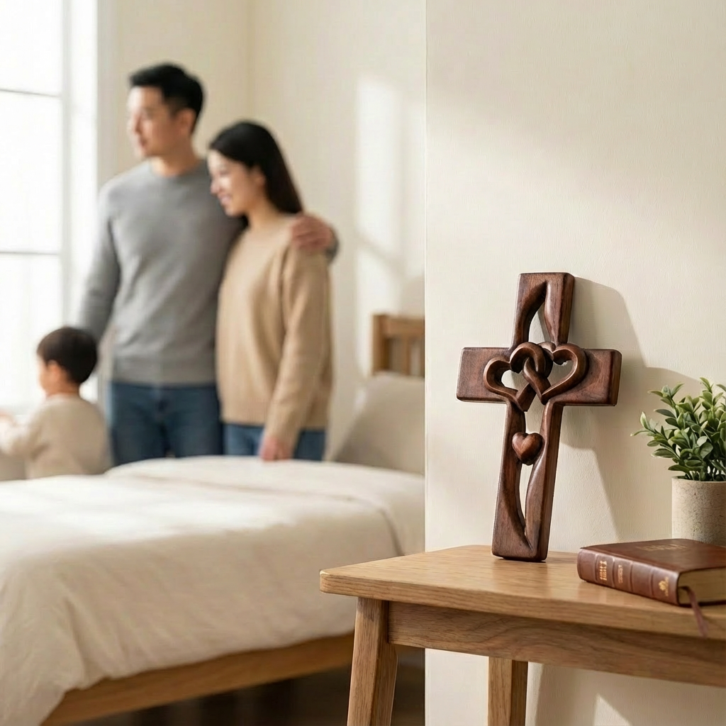 Everheart - Intertwined Heart Cross Wall Decor
