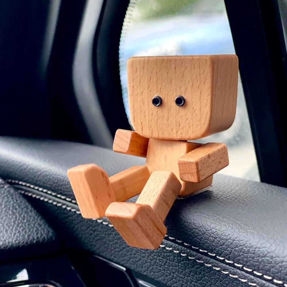 HappyTimber - Wooden Sway Figure with 12 Magnetic Emotions