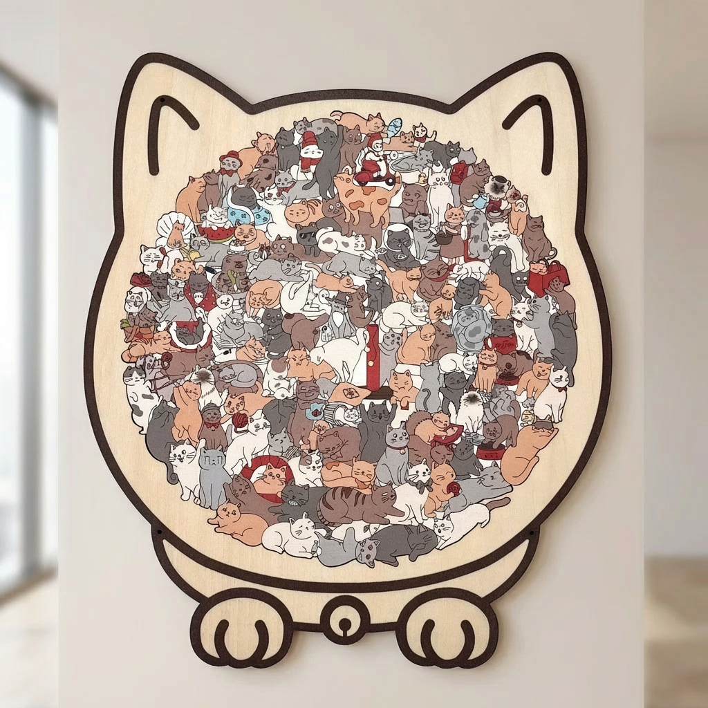 Felina - Decorative Wooden Cat Puzzle