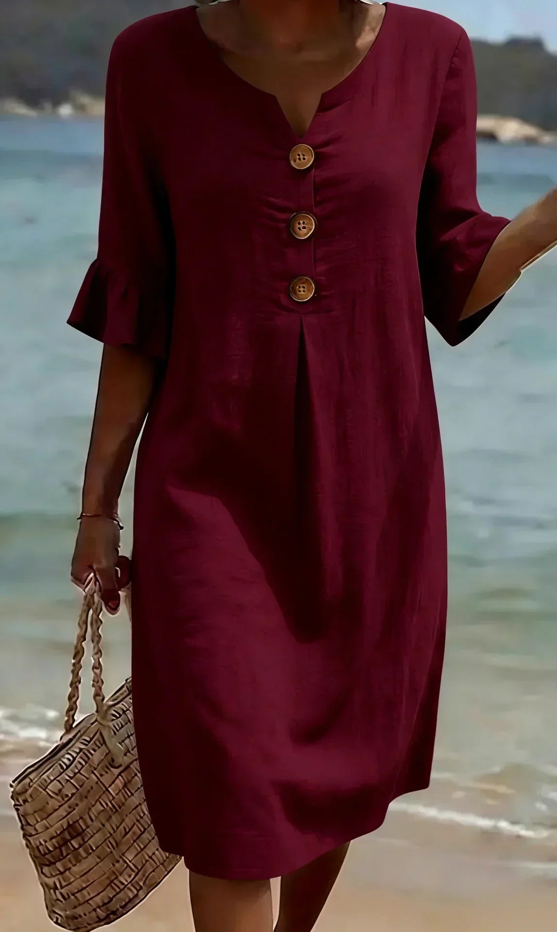 Radmila™ - Textured Long Sleeve Dress