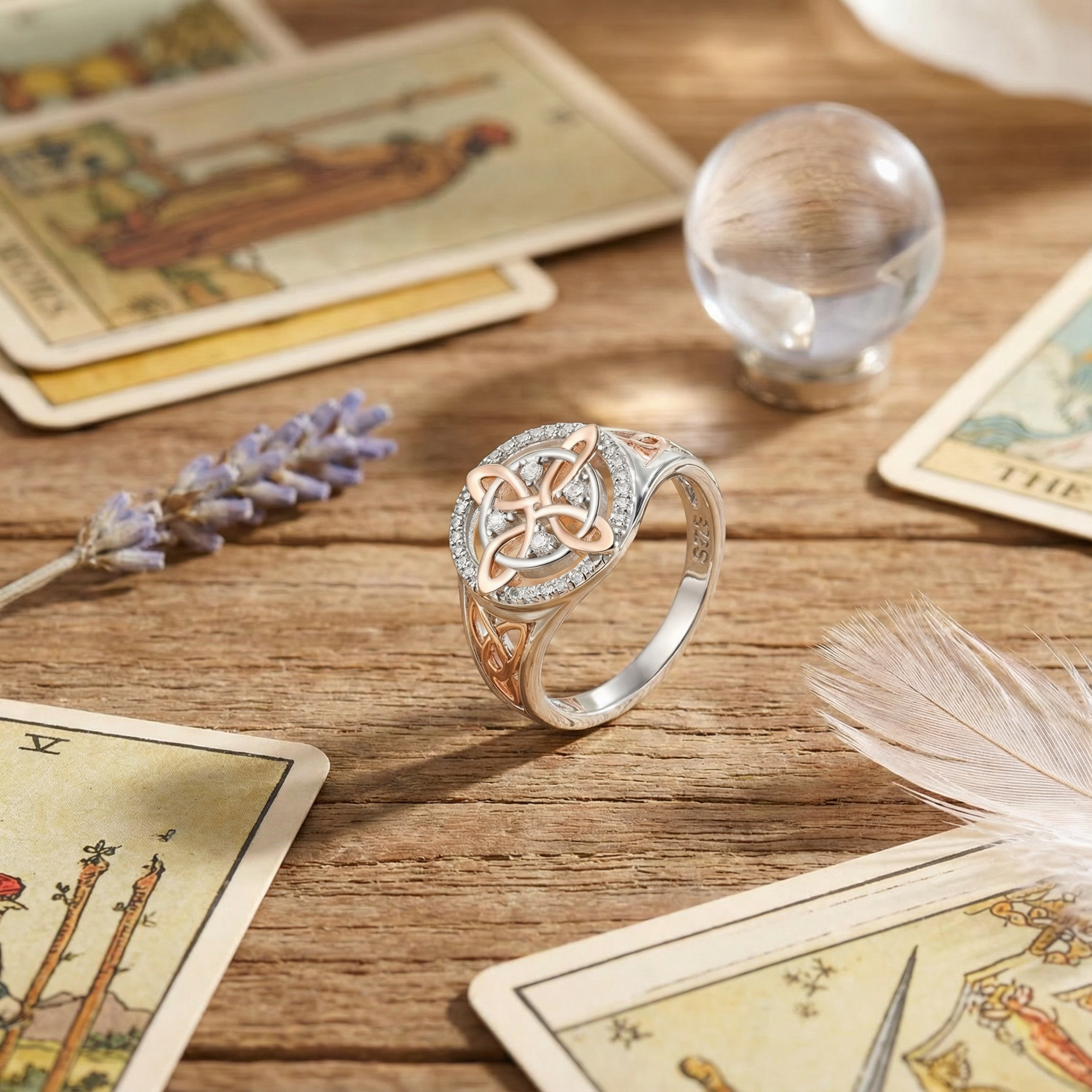 Keltara Two Tone Celtic Protection Ring