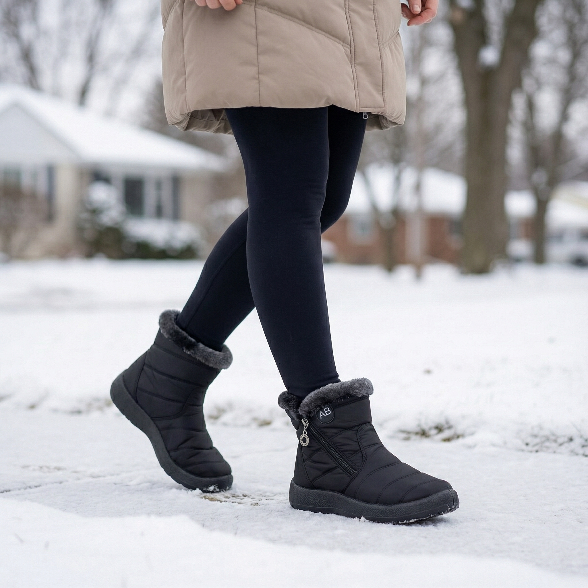 Frostiva - Fur Lined Winter Ankle Boots