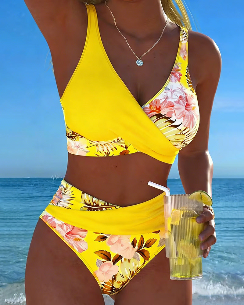 Jolina - Floral Wrap Bikini Set