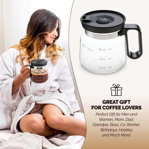 Brewbell – 16 Oz Pour-Over Inspired Glass Coffee Mug