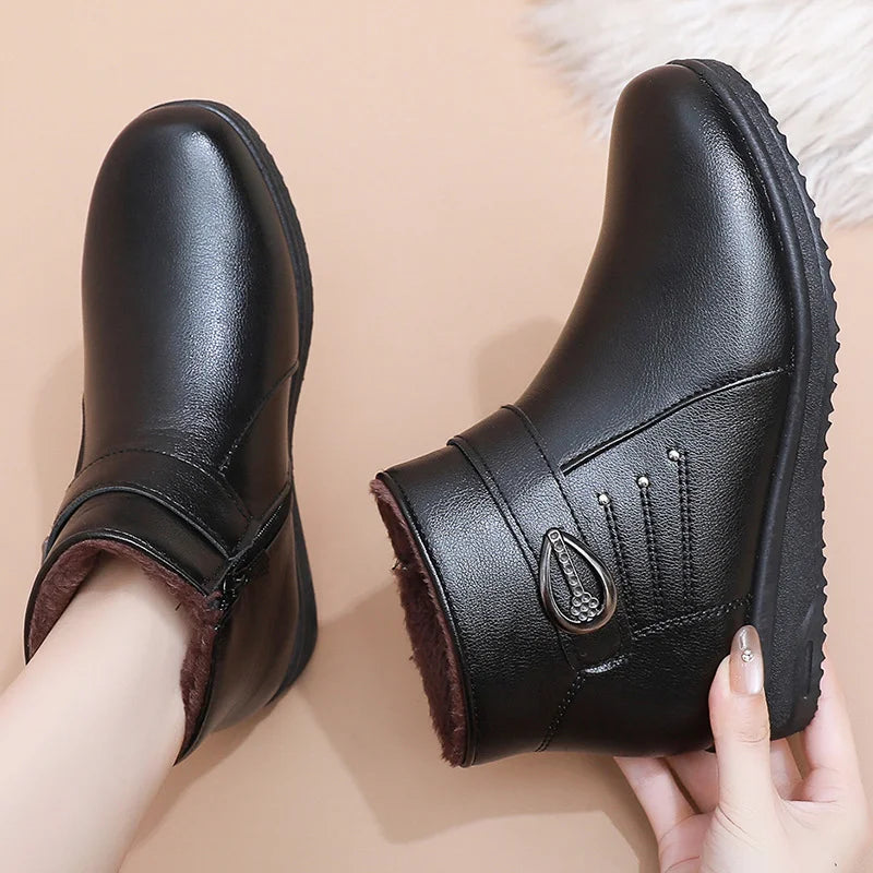 Petruta - Suede Warm Ankle Boots