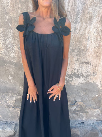Floral Dress with U-Neckline - Timeless Elegance