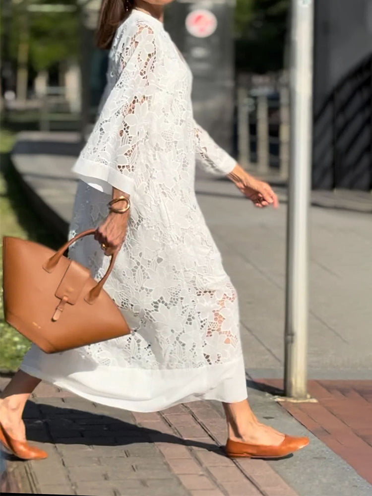 Grace™ - Modern Flowing Refined Lace Dress