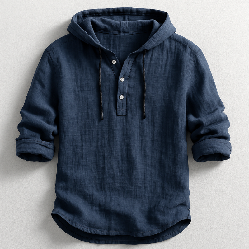 Lorenzo™ | Refinded Linen Hooded Shirt