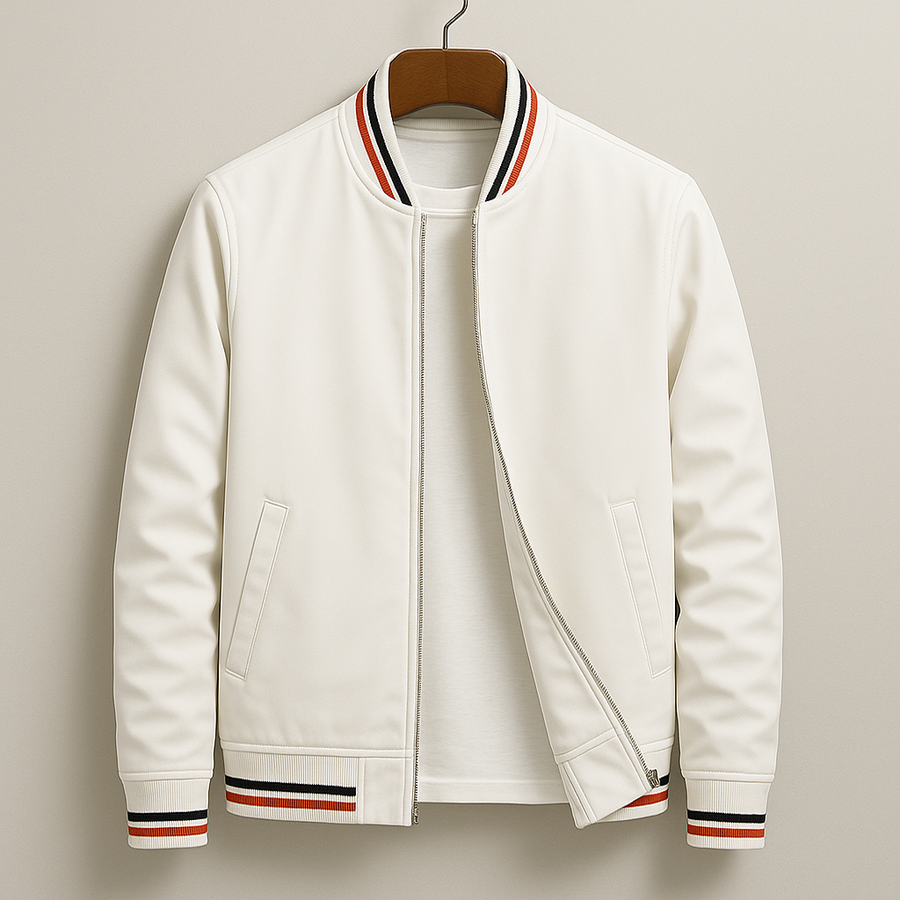 Wilson™ | Elegant Striped Bomber Jacket