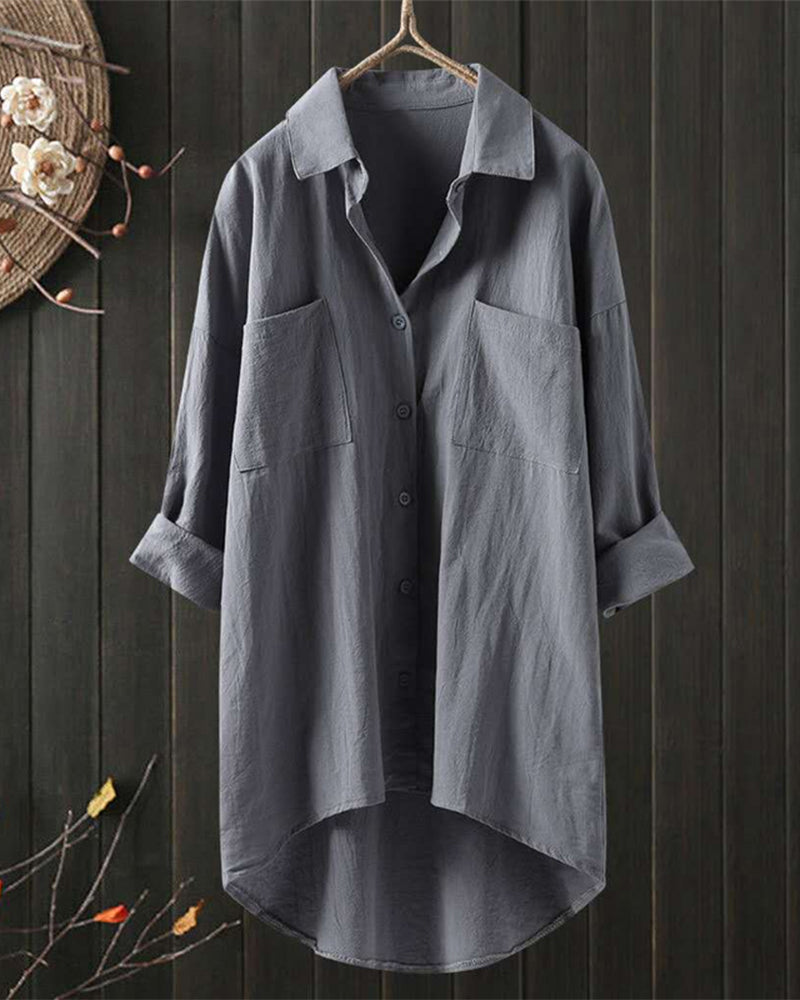 Olivia™ | Loose Comfy Solid Colour Blouse