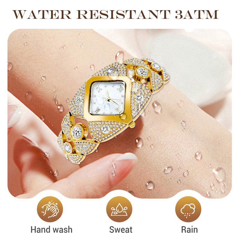 Lucelina - Elegant Vintage-Style Stone Watch for Women