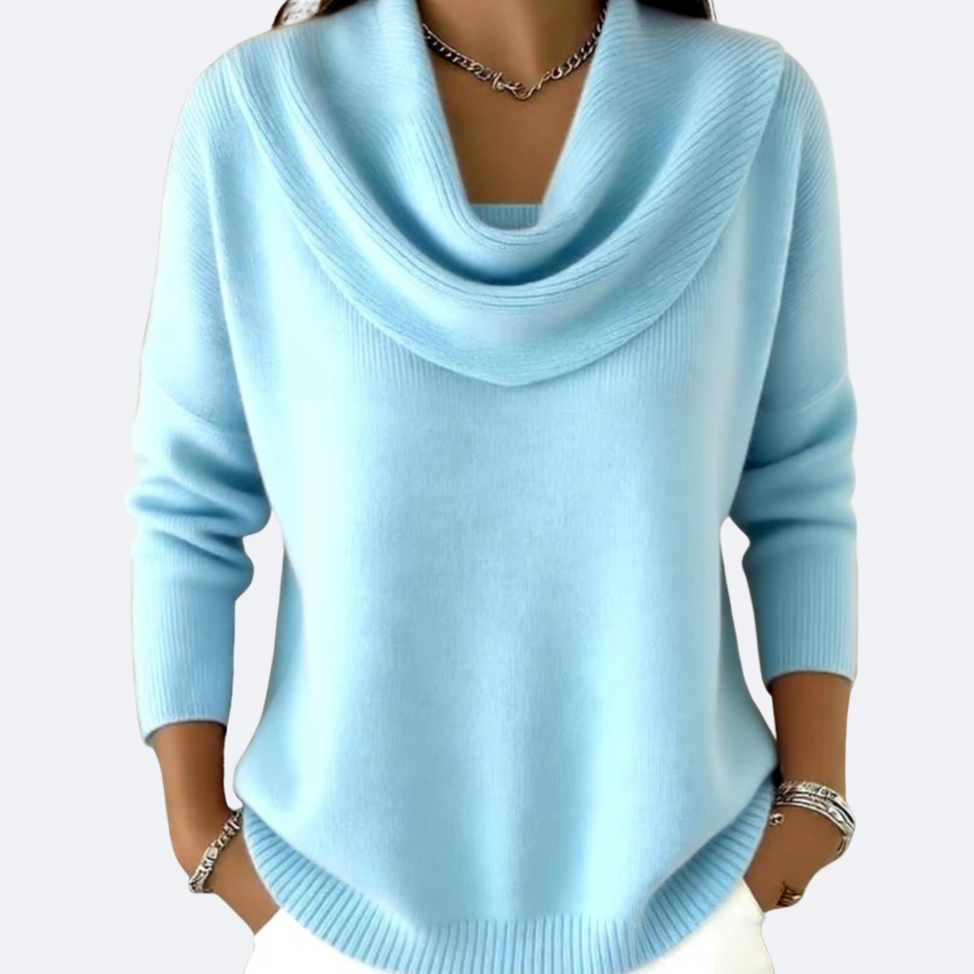 GIULIA - Cozy Ruffle Neck Sweater