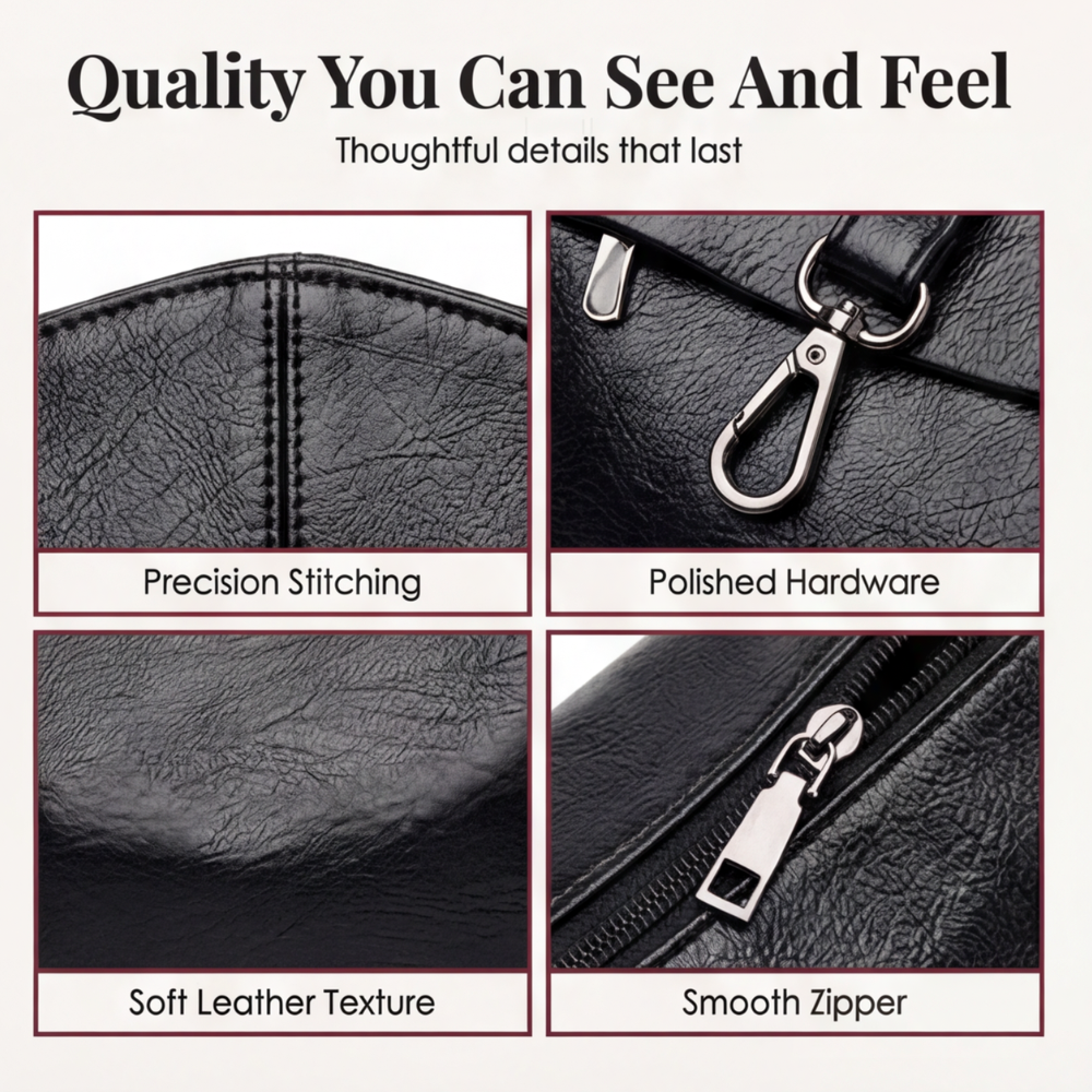 Carria - Soft Leather Crossbody With 3 Compartments