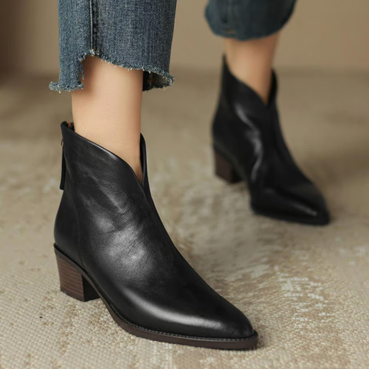 Santino™ | Luxury Ankle Boots with Low Heel