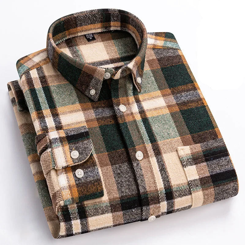 Hansamu - Elegant Long Sleeve Shirt With Button