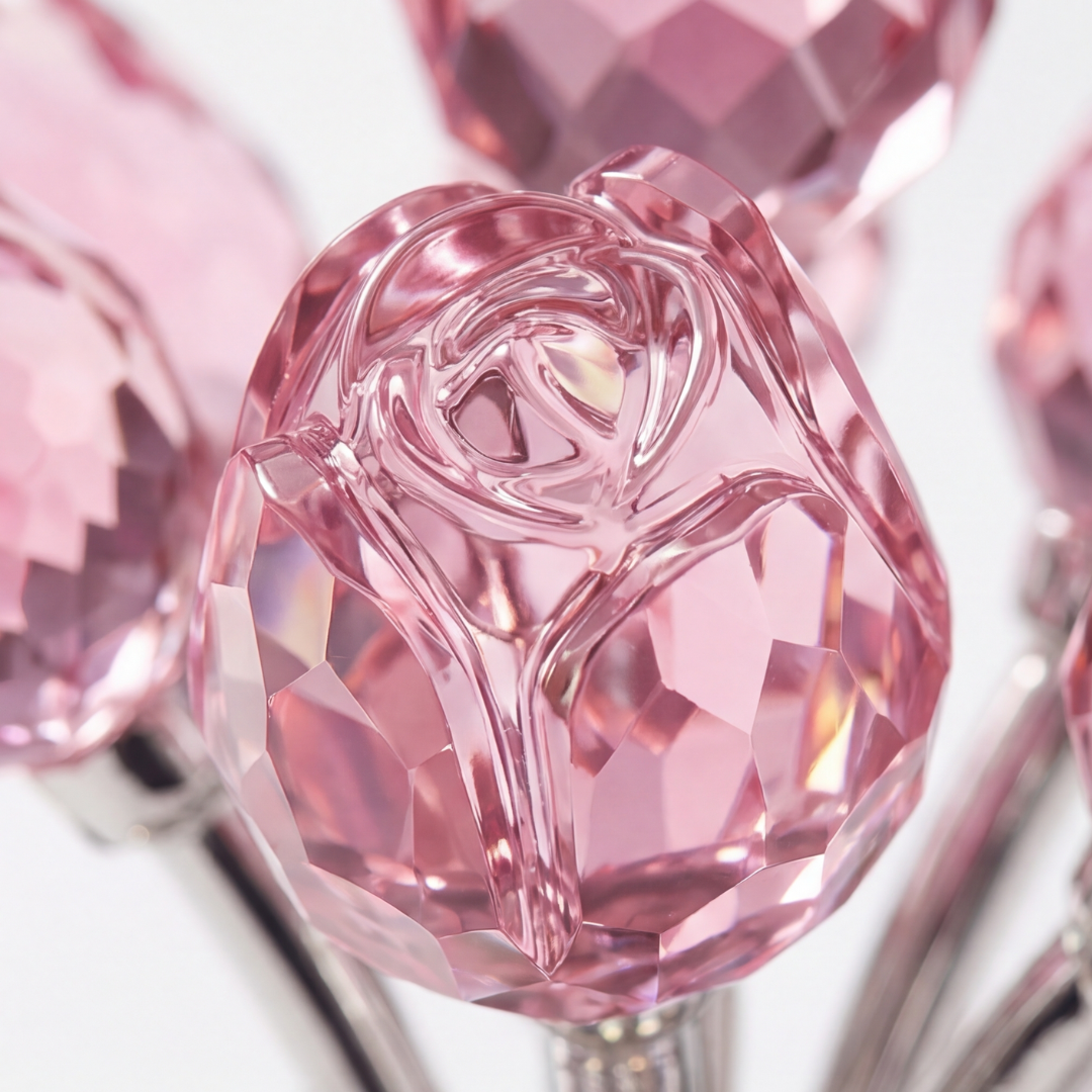 Lumirose – Crystal Rose Bouquet with Vase