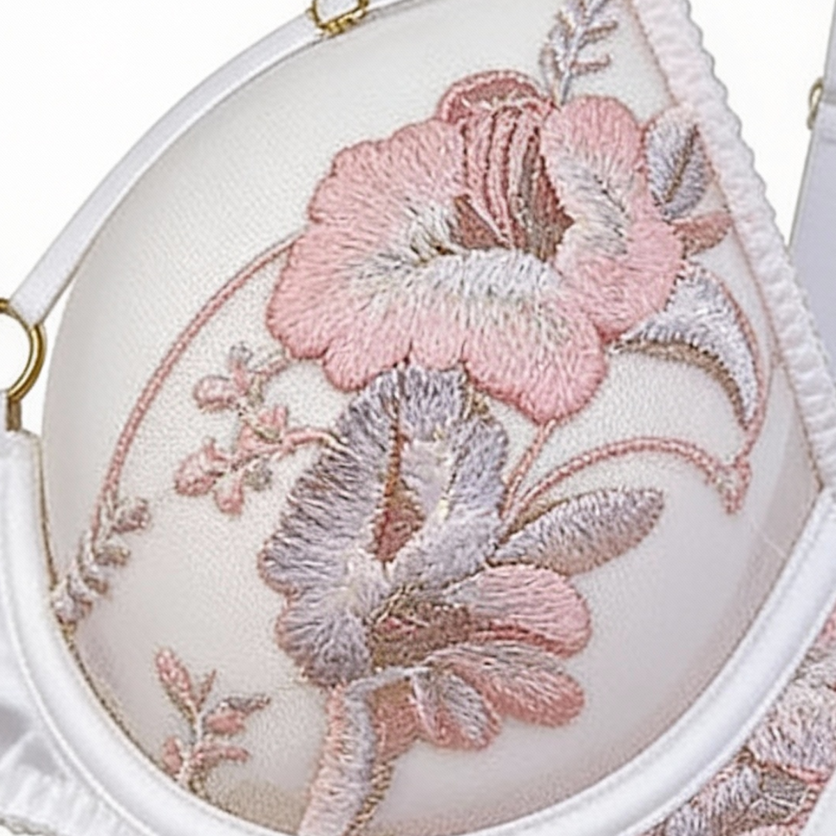 Florelle – Floral Embroidered 3-Piece Lingerie Set