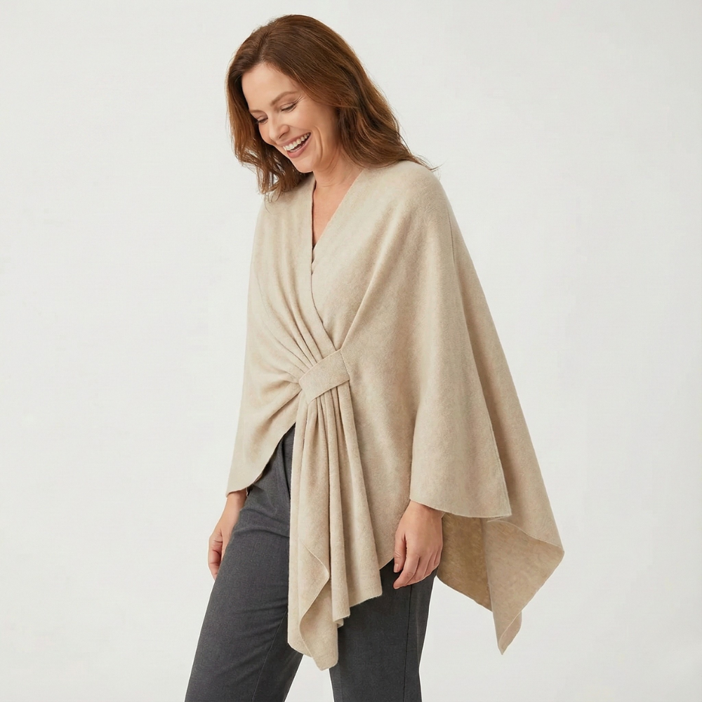 Aurelyn – Crossover Knit Wrap Shawl
