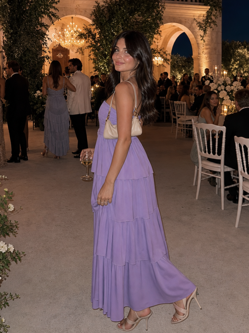 Gemma | Strapless Smocked Bodice Midi Dress